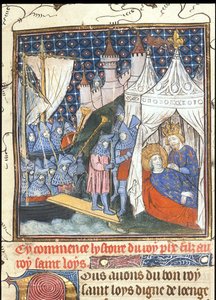 Saint Louis mort lors de sa deuxième croisade à Tunis De Chroniques de France ou de St Denis - Unbekannt