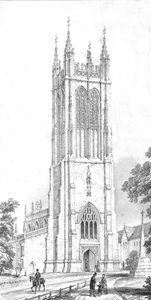 Église Saint-Pierre, Evercreech, Somerset, vers 1850