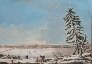 Saint-Pétersbourg : Vue sur la rivière Neva, début des années 1800 - Unbekannt