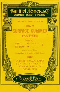 Publicité pour Samuel Jones & Company, fabricants de papier gommé, 1919 - Unbekannt