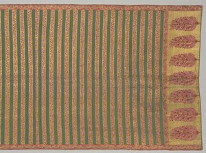 Ceinture avec flore et champ rayé, 1700s - Unbekannt
