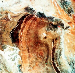 Photographie satellite du Grand Namaland, Namibie, 1972