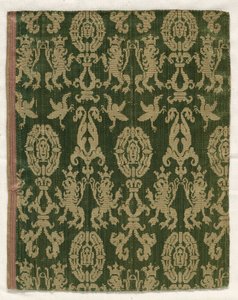 Fragment de satin, 15e-16e siècle - Unbekannt
