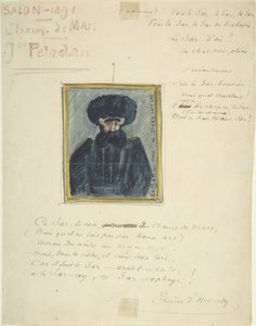 Dessin satirique de Sâr Josèphin Péladan, 1891