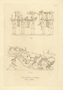 Costume militaire saxon et normand de la tapisserie de Bayeux - Unbekannt