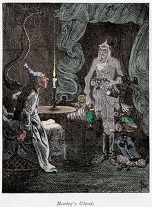 Scène de Un chant de Noël de Charles Dickens, 1843 - Unbekannt
