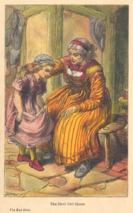 Scène de Les Chaussons rouges par Hans Christian Andersen, vers 1879 - Unbekannt