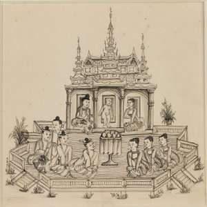 Scène du Vessantara Jataka, vers 1880 - Unbekannt
