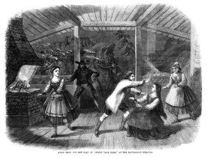 Scène de la pièce Sunny Vale Farm, jouée au Haymarket Theatre, Londres, 1864 - Unbekannt
