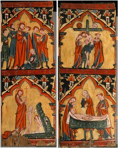 Scènes de la vie du Christ : Arrestation du Christ, Christ au limbe, Descente de la croix..., 13e siècle