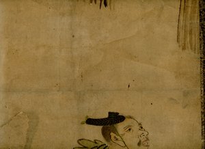 Peinture montée sur rouleau représentant une équipe de comédie japonaise traditionnelle de 2 hommes connue sous le nom de manzai - Unbekannt