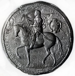 Sceau du Protectorat avec Oliver Cromwell à cheval, 17e siècle, 1899