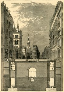 Section du viaduc de Holborn, montrant les passages souterrains - Unbekannt