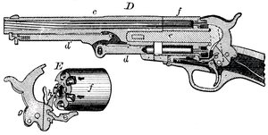 Vue en coupe du revolver Colt, vers 1880 - Unbekannt