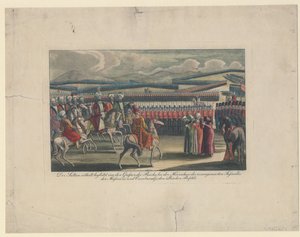 Selim III, sultan des Turcs, accueilli à sa nouvelle revue d