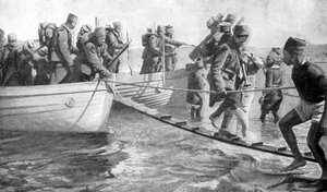 Soldats sénégalais embarquant sur la côte égyptienne, Première Guerre mondiale, 1915 - Unbekannt