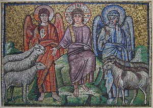 Séparation des moutons et des chèvres, byzantin, début du 20ème siècle, original daté du début du 6ème siècle - Unbekannt