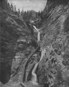 Sept chutes, Cheyenne Canyon, Colorado, USA, vers 1900