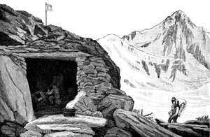 Abri construit par le glaciologue Louis Agassiz, glacier Aar, Suisse, 1840 1885 - Unbekannt