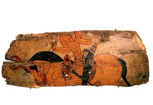 Bouclier avec un cavalier (détail), fin 7ème, début 8ème siècle