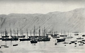 Navire en attente de cargaisons de nitrate à Iquique, 1911 - Unbekannt