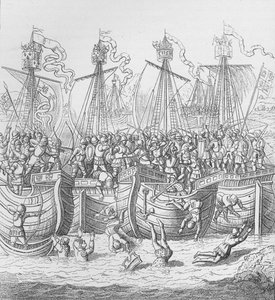 Navires à La Rochelle, France, en 1372 - Unbekannt