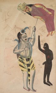 Shiva portant le corps de sa Sati, 1800s - Unbekannt
