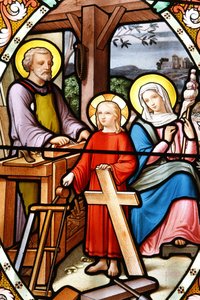 Sanctuaire de Notre-Dame de la Salette Vitrail Jésus dans l