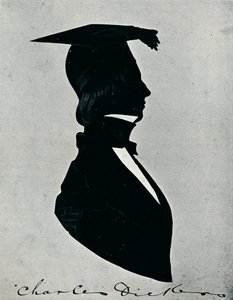 Portrait en silhouette de Charles Dickens, c1840s, 1910 - Unbekannt