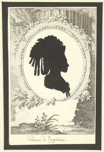 Portrait en silhouette de Natalia Kirillovna Zagryazyskaya née Razumovskaya 1747-1837, 1777-1782