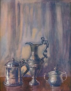 Chope en argent, 1695, pichet, 1746, coupe et couvercle, 1658, vers 19e siècle, 1920 - Unbekannt
