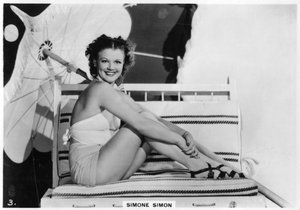 Simone Simon, actrice de cinéma française, vers 1938