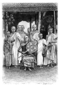 Prêtres bouddhistes cinghalais, Sri Lanka