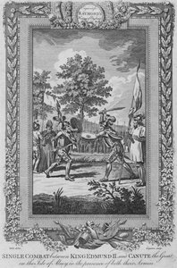 Combat singulier entre le roi Edmond II et Canute le Grand sur l