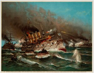 Naufrage du croiseur russe Varyag à la bataille de Chemulpo Bay, 1904 - Unbekannt