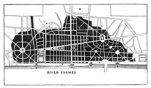 Plan de Sir Christopher Wren pour la reconstruction de Londres après le Grand Incendie