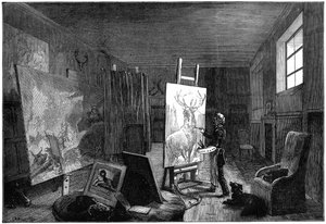 Studio de Sir Edwin Landseer 1802-1873, Brighton, East Sussex, 1874 - Unbekannt