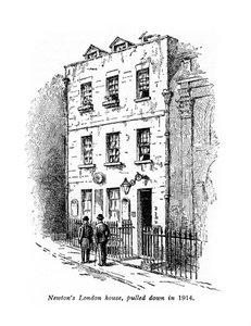 Maison de Sir Isaac Newton, Londres, 20e siècle