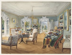 Salon dans un domaine de campagne, 1830-1840s - Unbekannt
