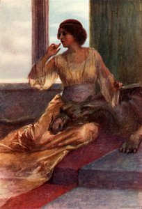 Assise avec la tête du dragon endormi sur son genou, 1917 - Unbekannt