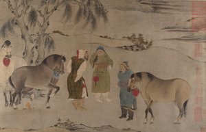 Six chevaux, 13ème-14ème siècle - Unbekannt