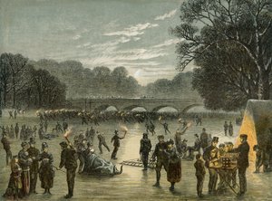 Patinage sur la Serpentine à Hyde Park, Londres, vers 1850 - Unbekannt