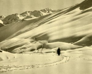 Ski à Upper Schlossalm, près de Bad Hofgastein, Autriche, vers 1935 - Unbekannt