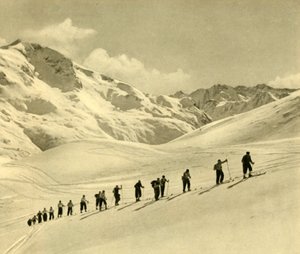 Leçon de ski, Arlberg, Autriche, c1935 - Unbekannt