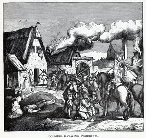 Soldats ravageant la Poméranie, 1882 - Unbekannt