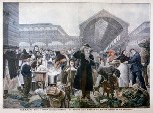 Stand de soupe au marché des Halles le matin, 1897 - Unbekannt