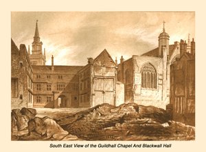 Vue sud-est de la chapelle Guildhall et de Blackwell Hall, 1886