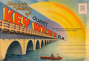 Dossier souvenir de Key West Fla. - Nouvelle autoroute, vers 1940