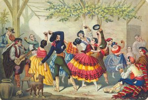 Danseurs espagnols, milieu du 19e siècle - Unbekannt