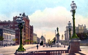 Spring Street, Melbourne, Australie, 1912 - Unbekannt